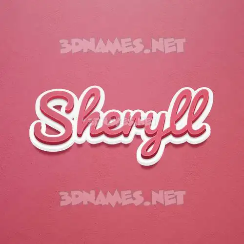 sheryll in Red Scribble style - 3D name wallpaper sheryll in Red Scribble style - 3D name wallpaper