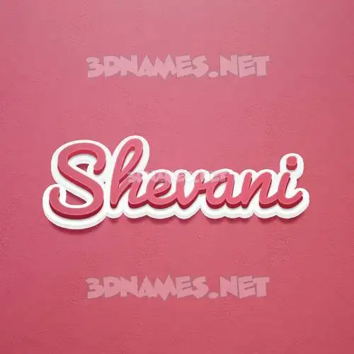 shevani in Red Scribble style - 3D name wallpaper