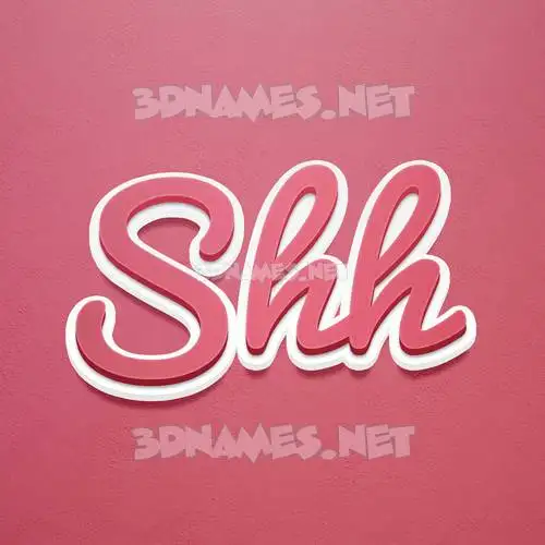 shh in Red Scribble style - 3D name wallpaper shh in Red Scribble style - 3D name wallpaper