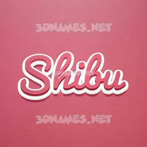 shibu in Red Scribble style - 3D name wallpaper
