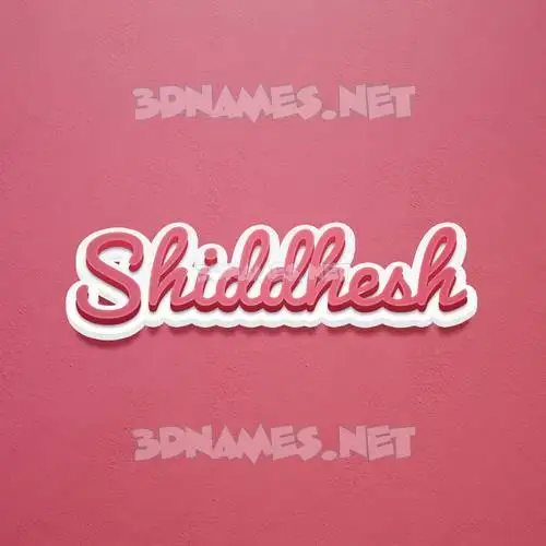 shiddhesh in Red Scribble style - 3D name wallpaper