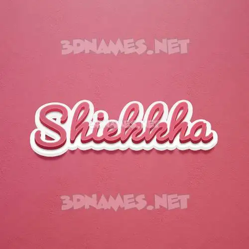 shiekkha in Red Scribble style - 3D name wallpaper shiekkha in Red Scribble style - 3D name wallpaper
