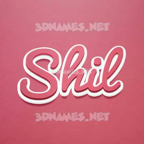 shil in Red Scribble style - 3D name wallpaper shil in Red Scribble style - 3D name wallpaper