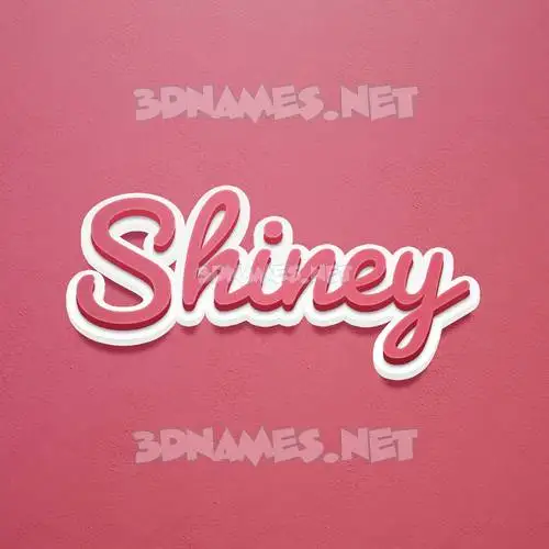 shiney in Red Scribble style - 3D name wallpaper