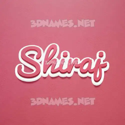 shiraj in Red Scribble style - 3D name wallpaper