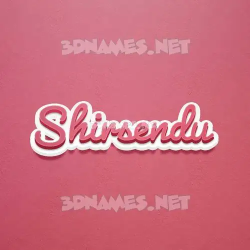 shirsendu in Red Scribble style - 3D name wallpaper