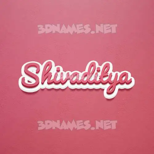 shivaditya in Red Scribble style - 3D name wallpaper