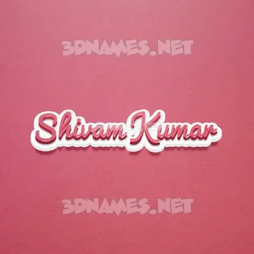 shivam kumar in Red Scribble style - 3D name wallpaper