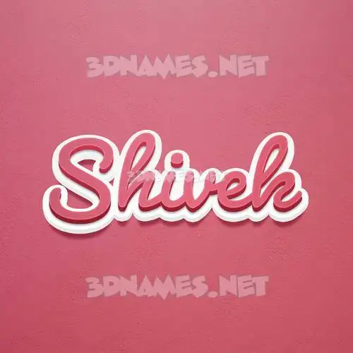 shivek in Red Scribble style - 3D name wallpaper