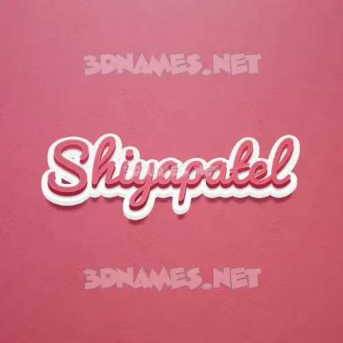 shiyapatel in Red Scribble style - 3D name wallpaper