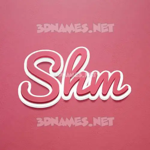 shm in Red Scribble style - 3D name wallpaper shm in Red Scribble style - 3D name wallpaper