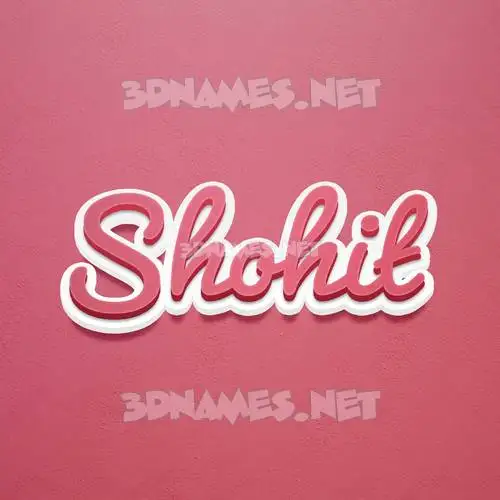shohit in Red Scribble style - 3D name wallpaper shohit in Red Scribble style - 3D name wallpaper