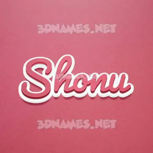 shonu in Red Scribble style - 3D name wallpaper shonu in Red Scribble style - 3D name wallpaper
