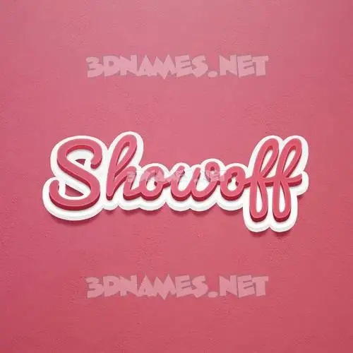 showoff in Red Scribble style - 3D name wallpaper showoff in Red Scribble style - 3D name wallpaper