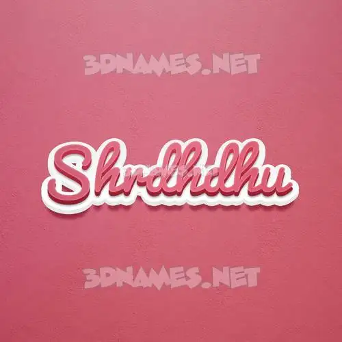 shrdhdhu in Red Scribble style - 3D name wallpaper