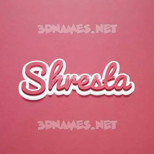 shresta in Red Scribble style - 3D name wallpaper