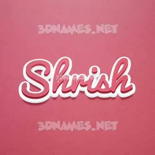 shrish in Red Scribble style - 3D name wallpaper
