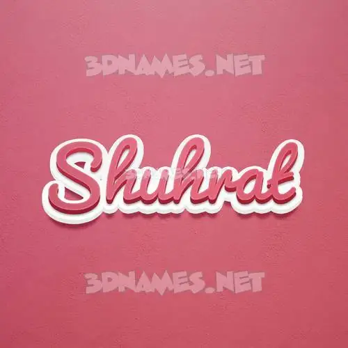 shuhrat in Red Scribble style - 3D name wallpaper