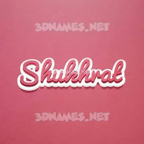 shukhrat in Red Scribble style - 3D name wallpaper