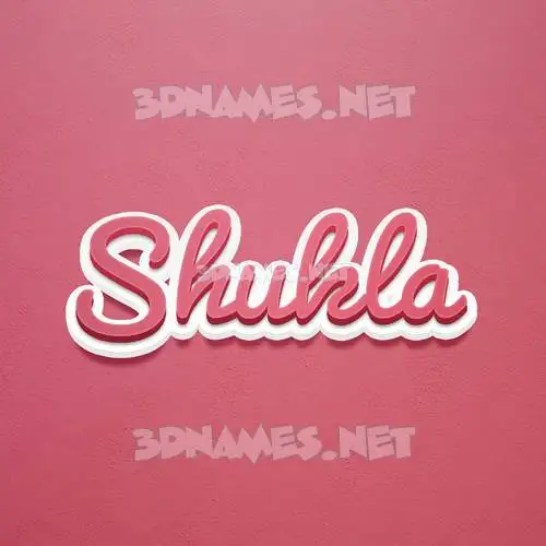 shukla in Red Scribble style - 3D name wallpaper