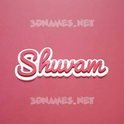 shuvam in Red Scribble style - 3D name wallpaper