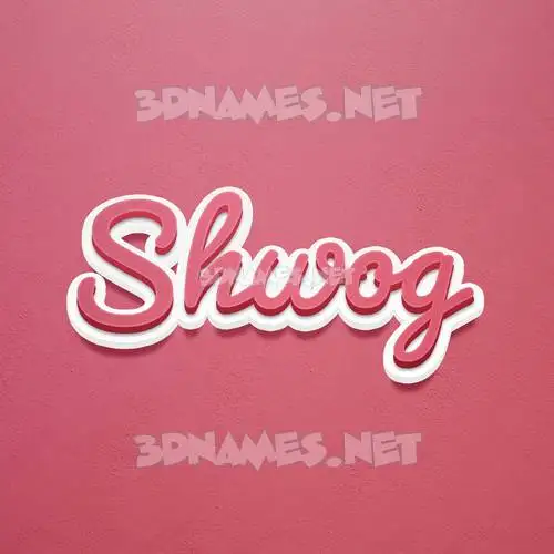 shwog in Red Scribble style - 3D name wallpaper shwog in Red Scribble style - 3D name wallpaper