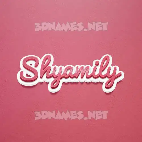 shyamily in Red Scribble style - 3D name wallpaper shyamily in Red Scribble style - 3D name wallpaper