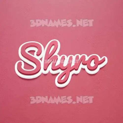 shyro in Red Scribble style - 3D name wallpaper shyro in Red Scribble style - 3D name wallpaper