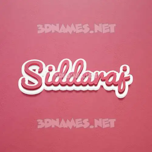 siddaraj in Red Scribble style - 3D name wallpaper