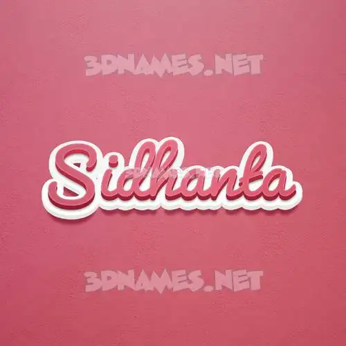 sidhanta in Red Scribble style - 3D name wallpaper