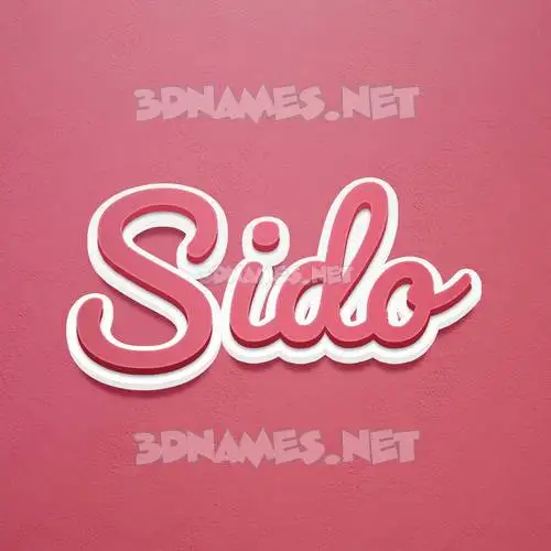sido in Red Scribble style - 3D name wallpaper sido in Red Scribble style - 3D name wallpaper