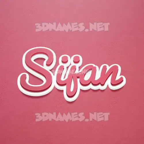 sijan in Red Scribble style - 3D name wallpaper