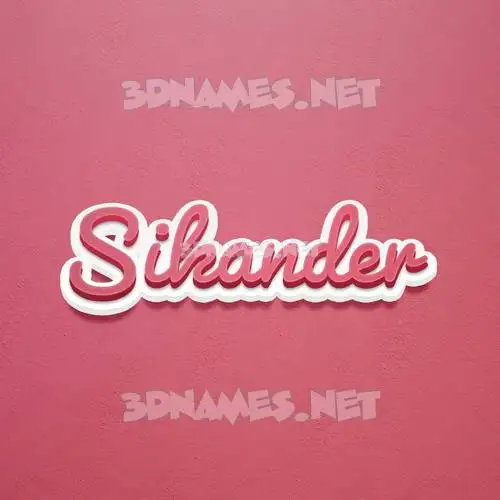 sikander in Red Scribble style - 3D name wallpaper sikander in Red Scribble style - 3D name wallpaper