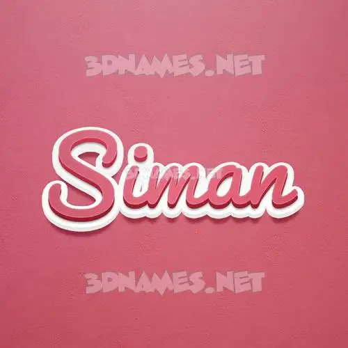 siman in Red Scribble style - 3D name wallpaper siman in Red Scribble style - 3D name wallpaper