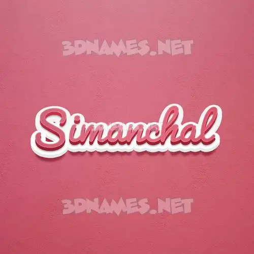 simanchal in Red Scribble style - 3D name wallpaper