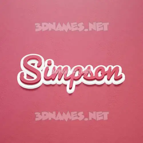 simpson in Red Scribble style - 3D name wallpaper simpson in Red Scribble style - 3D name wallpaper