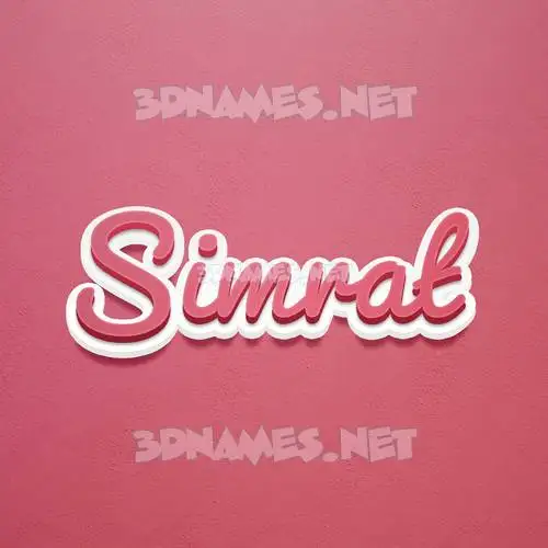 simrat in Red Scribble style - 3D name wallpaper