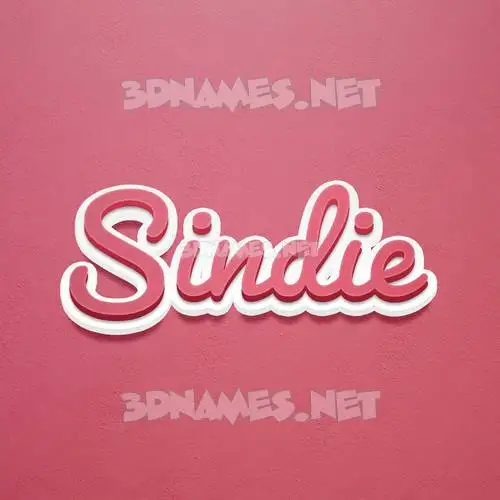 sindie in Red Scribble style - 3D name wallpaper sindie in Red Scribble style - 3D name wallpaper