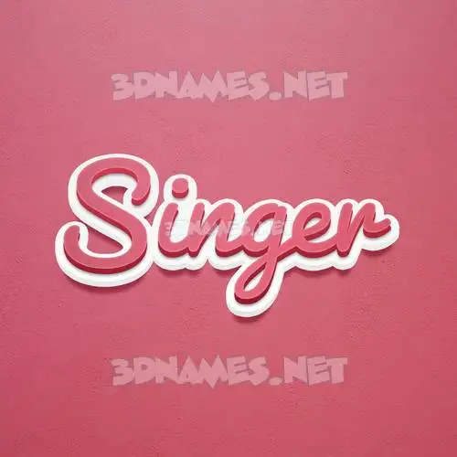 singer in Red Scribble style - 3D name wallpaper singer in Red Scribble style - 3D name wallpaper