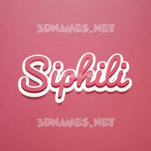 siphili in Red Scribble style - 3D name wallpaper
