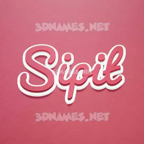 sipit in Red Scribble style - 3D name wallpaper