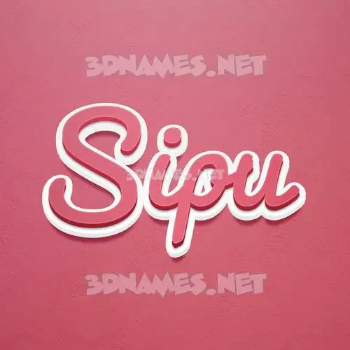 sipu in Red Scribble style - 3D name wallpaper