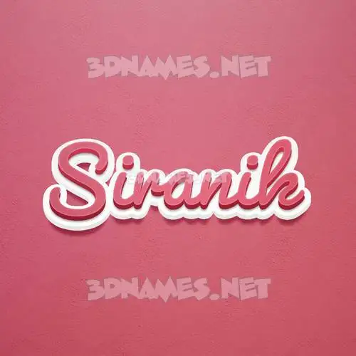 siranik in Red Scribble style - 3D name wallpaper