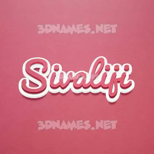 sivaliji in Red Scribble style - 3D name wallpaper