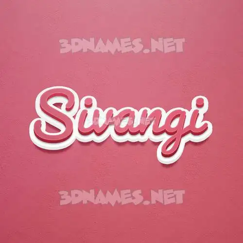 sivangi in Red Scribble style - 3D name wallpaper