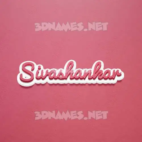 sivashankar in Red Scribble style - 3D name wallpaper
