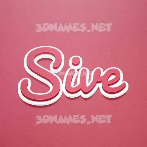 sive in Red Scribble style - 3D name wallpaper sive in Red Scribble style - 3D name wallpaper