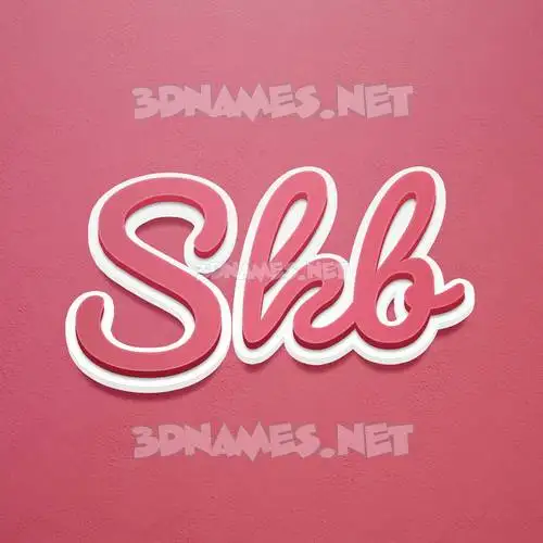 skb in Red Scribble style - 3D name wallpaper skb in Red Scribble style - 3D name wallpaper