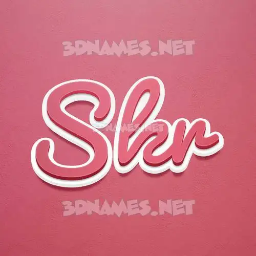 skr in Red Scribble style - 3D name wallpaper skr in Red Scribble style - 3D name wallpaper