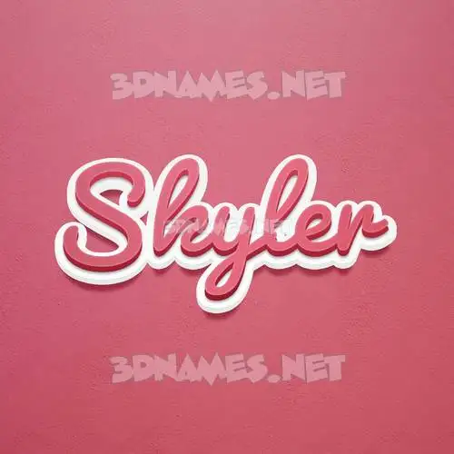 skyler in Red Scribble style - 3D name wallpaper